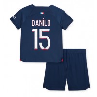 Billiga Paris Saint-Germain Danilo Pereira #15 Barnkläder Hemma fotbollskläder till baby 2023-24 Kortärmad (+ Korta byxor)